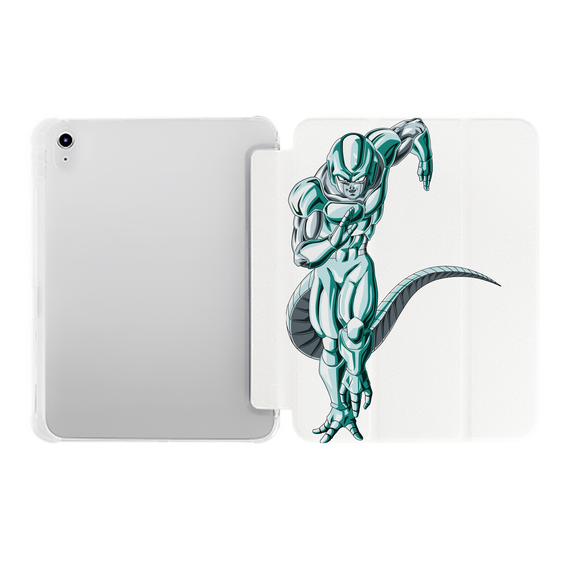 （画像用） ドラゴンボール フリーザ DRAGON BALL Frieza IPad ケース ペン収納付き 三つ折りスタンド PUレザー×シリコン 対応機種9.5/10.5/10.9インチ